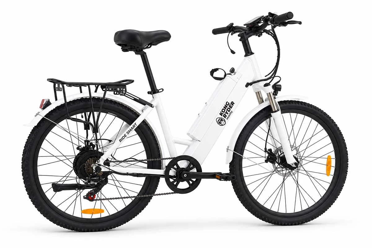 Bicicleta Eléctrica CITY A5AH26 500 W Blanco