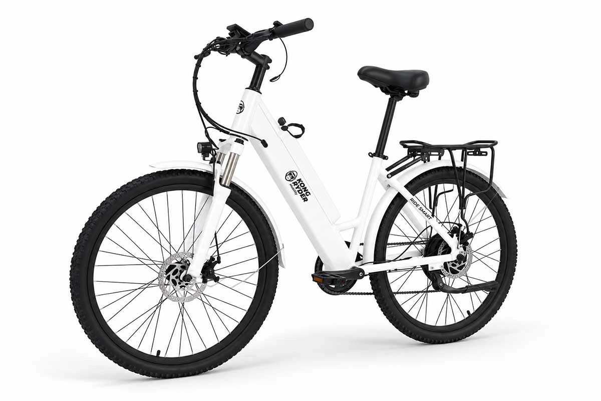 Bicicleta Eléctrica CITY A5AH26 500 W Blanco